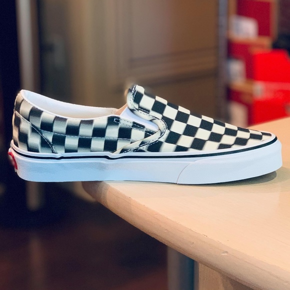 Vans Classic Slip-On Skate Shoes Women's Blur Chec - Picture 5 of 8
